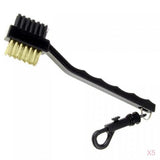 Maxbell 5x Dual Side Golf Club Brush Cleaner Ball Cleaning with Clip Plastic Groove Tool