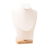 Maxbell Necklace Display Stand Jewelry Bust Holder Organizer for Bathroom Shelf Dorm White M