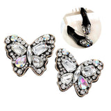 Maxbell Pair Sewing On Butterfly Rhinestone Applique For DIY Wedding Dress Shoe Clip - Aladdin Shoppers