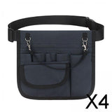 Maxbell 4xNurse Fanny Pack Waist Pouch Organizer Multiple Pocket Tape Holder Storage Dark Blue