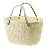 Maxbell Shower Caddy Basket with Handles Bath Basket for Beach College Dorm Bathroom Beige 37x34.5x27cm