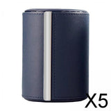 Maxbell 5xTravel Tie Case Tie Box for Men Travel Business Gift PU Leather Men Tie Case black