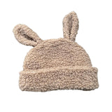 Maxbell Cartoon Women Hat Plush Outdoor Rabbit Ear Slouchy Hat Winter Warm khaki