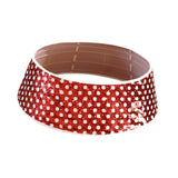 Maxbell Red Christmas Tree Collar Handmade Decor for Indoor Party Favors Winter