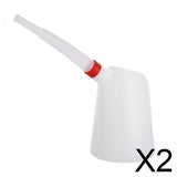 Maxbell 2xOil Measuring Jug with Pouring Flexible Spout with Lid for Car Traveling 5L