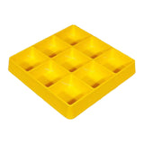 Maxbell Appetizer Platter 9 Grid Tray Lightweight Side Dish for Vegetable Sturdy Yellow