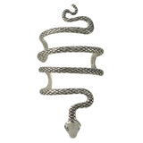 Maxbell Vintage Curved Carved Snake Open Bangle Silver Cuff Punk Bracelet Funny Scary Novelty Fashion Jewelry for Men Women - Aladdin Shoppers