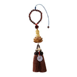 Maxbell Buddha Statue Wall Hanger Lovely Wood Sculpture Car Rear View Mirror Pendant Style A
