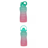 Maxbell 2pcs 2.2L Motivational Water Bottle with Time Marker Large Straw Sports Jugs