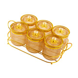 Maxbell Nut and Candy Serving Tray Dried Fruit Tray with Lid for Candy Cookies Fruit Gold
