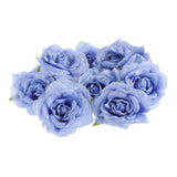 Maxbell Rose Artificial Single Side Flower DIY Wedding Hair clip Blue - Aladdin Shoppers