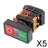Maxbell 5xOn Off Start Stop Push Button with Light Indicator Momentary Switch