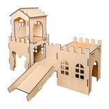 Wooden Guinea Pig House Indoor Bunny House for Lemmings Syrian Hamsters Mice