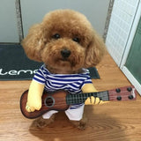 Maxbell Maxbell Halloween Dog Guitar Stripe Sweater Cosplay Costume Winter Apparel Coat XL