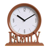 Maxbell Maxbell Desk Clock Non Ticking Battery Operated Loft Family Decorative Office Shelf Red Brown