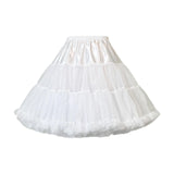 Maxbell Women Petticoat Skirt Short Tutu Slips for Graduation Fancy Dress White