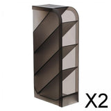 Maxbell 2xPencil Dispenser Desk Stationery Organizer 4 Layer for Home Office Organizer grey oblique