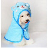 Maxbell Maxbell Pet Dog Cat Bear Design Puppy Bath Towel Bathrobes Pajamas Blanket Blue L