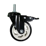 Maxbell Stem Caster Wheel High Performance Sturdy Portable Replace Heavy Duty Caster With Brake
