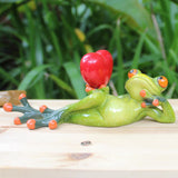 Maxbell 2x Resin 3D Craft Frog Figurine Office Desktop Decoration Collectible Gift