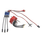 Brushless Motor Metal Gearbox ESC Combo for 1/12 RC Car for MN168 MN82 MN99S Red T