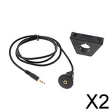 Maxbell 2xCar Boat Motorcycle Dash Mount 3.5mm Male to Female AUX Audio Cable 1 Meter