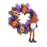 Maxbell Halloween Wreath Pendant Decorative Wreath for House Porch Farmhouse violet