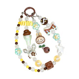 Maxbell Bag Pendant Doll Bracelet Bag Decoration Accessories Cartoon Beaded Keychain