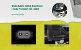 Light-emitting diode motorcycle headlight, extremely bright, high/low light, waterproof, universal, 12-60V Yellow/White With Switch&Clamp