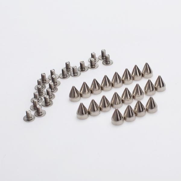 Pack of 20PCS Cone Spike With 20 Matching Screw for Punk Shoes Jacket Bracelet Goth Apparels Bags Clothing DIY Accessory