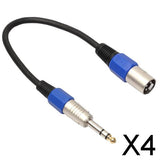 Maxbell 4x1/4 TRS Audio Male to 3-pin XLR Male Cable for Musical Instruments Parts