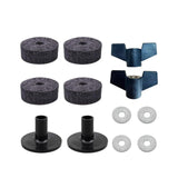 Maxbell 12Pcs Cymbal Stand Felts with Nuts Accessory Professional Cymbal Replacement gray