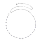 Maxbell Women Waist Chain Rhinestone Metal Dress Accessory for Lady Jeans Decoration