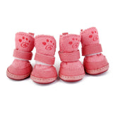 Maxbell Maxbell Lovely Warm Dog Puppy Pet Cotton Rubber Shoes Winter Autumn Boots Pink 3#