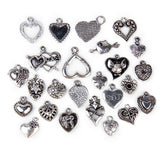Maxbell 10 Sets Silver Toggle Clasps+25Pcs Alloy Silver Pendants Charms DIY Jewelry