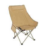 Maxbell Folding Chair Scratch Resistant with Handle Seat for Hiking Garden Household khaki