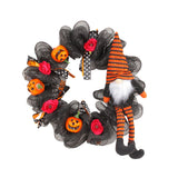 Maxbell Halloween Wreath Pendant Decorative Wreath for House Porch Farmhouse black