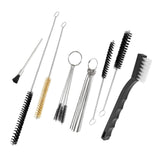 Maxbell 17x Airbrush Cleaning Kits Wash Tool Stainless Steel Brush Set for Nozzle