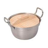Maxbell Camping Pot Solid Soup Pot for Induction/Gas Cooker Commercial Use Household Silver