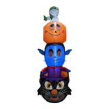 Maxbell Halloween Inflatable Decoration Outdoor with LED Light Lawn Pumpkin Cat Evil