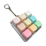 Maxbell Keyboard Clicker Toy Adults Gifts Funny Lightweight Cube Keyboard Fidget Toy Rainbow Bear