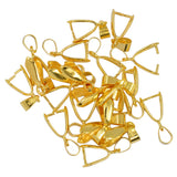 Maxbell 40 Pcs Pendant Pinch Bails Connector Clasps DIY Jewelry Making 14mm + 8mm