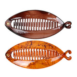 Maxbell 2 Pieces Resin Fish Tail Hair Banana Clip Lady Girls School Girls Hair Clip