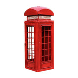 Maxbell Telephone Booth Piggy Bank Statue Telephone Booth for Children Birthday Gift