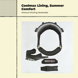 Carbon Fiber complete-coverage Helmet, Lightweight, Shockproof, Adults, Matte Black Glossy White M