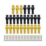Maxbell 26 Pieces Table Soccer Men Players Repair Parts Football Machine Accessories Black Yellow