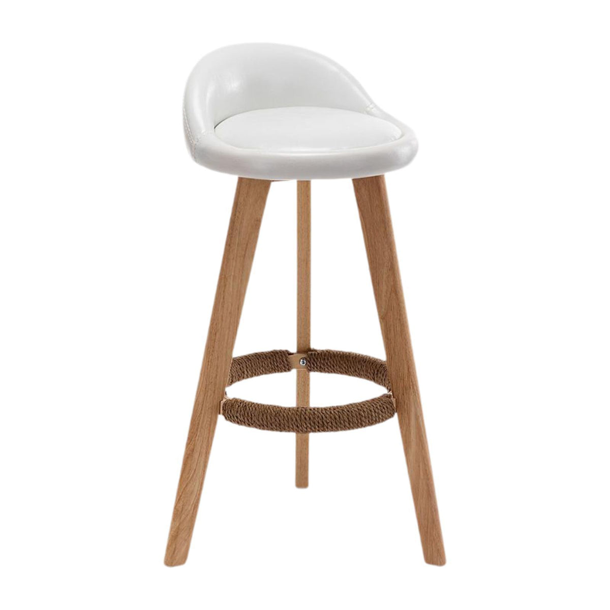 Maxbell Height Barstool Non Slip Modern Counter Stool for Bar Tables Pub Dining Room White PU leather