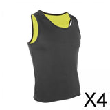 Maxbell 4xMens Sport Sauna Vest Sweat Shirt Body Shaper Fat Burner Waist Trainer 5XL