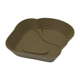 Maxbell Reptile Water Dish Tortoise Water Bath Bowl for Terrapin Tortoises Terrapins coffee