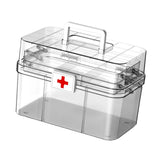 Maxbell Medical Storage Box Clear Dustproof Family Medical Storage Organizer Bin 32.2cmx21cmx20.9cm